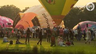 Tientallen ballonnen de lucht in tijdens Ballonfiësta Barneveld [upl. by Ahsinor]