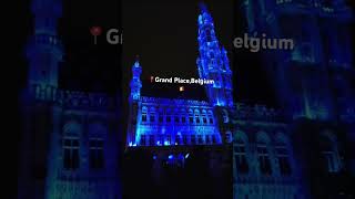 Amazing light show at Brussels🇧🇪beautifulview grandplace newyearlightshow [upl. by Anailuj]