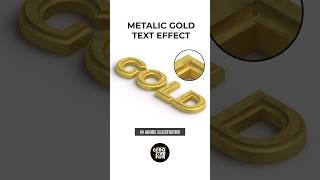 How to create metallic gold text effect in Adobe Illustrator [upl. by Kwapong980]