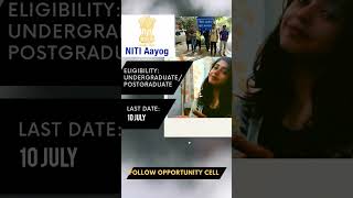 NITI AAYOG  Government Internship Work From Home Graduates Apply Fast workfromhome internship [upl. by Enylekcaj]