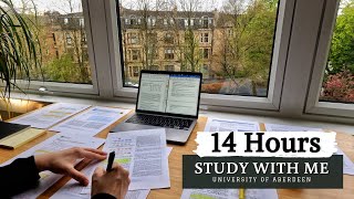 12 HOUR STUDY WITH ME on A RAINY DAY⎢Background noise 10 min Break No music Study with Merve [upl. by Aun]