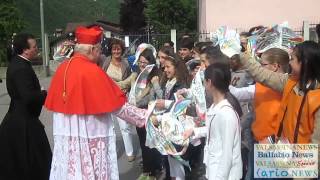 Larrivo del cardinale Scola in visita pastorale a Primaluna Valsassina [upl. by Parik]