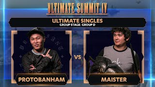 ProtoBanham vs Maister  Ultimate Singles Group D  Ultimate Summit 4  MinMin vs Game amp Watch [upl. by Koblas19]