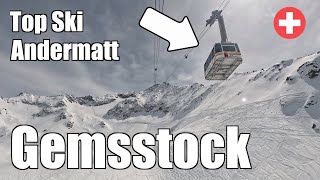 Andermatt Gemsstock Amazing Swiss Ski Resort [upl. by Navlys]