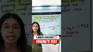 1 minute challenge fehling’s test name reaction NEET 2024 [upl. by Ellennej]