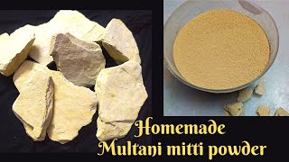 मुल्तानी मिट्टी का पाउडर बनाएं घर पर  Multani Mitti Powder at Home  Homemade Multani Mitti Powder [upl. by Ilatfen504]