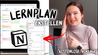 LERNPLAN ERSTELLEN für TOP Noten  Studium Abitur Schule kostenlose Notion Vorlage [upl. by Friedberg561]