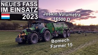 Neues Güllefass im Einsatz  Joskin Volumetra 16500 D  DeutzFahr 7230 TTV  Luxemburg 2023 [upl. by Illac]