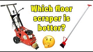 HandHeld Floor Scraper Review and Demonstration [upl. by Nauqyaj]