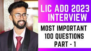 LIC ADO 2023 Interview Most Important 100 Questions  Part  1  Maths By Maruti 20 [upl. by Ocnarfnaig]