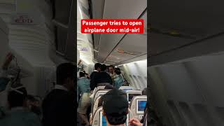 Passenger tries to open airplane door on Korean Air A330 airbus aviation turbulence [upl. by Adnawak]