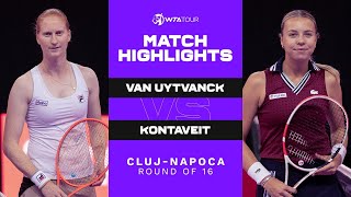 Alison Van Uytvanck vs Anett Kontaveit  2021 ClujNapoca Round of 16  WTA Match Highlights [upl. by Aiker985]