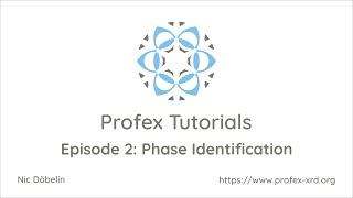 Phase identification from XRD data with Profex [upl. by Gare]