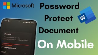 How to Password Protect Word File in Mobile Hindi [upl. by Artinahs]