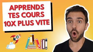 Comment APPRENDRE 10X PLUS VITE tes cours grâce à 3 TECHNIQUES validées par la SCIENCE [upl. by Aeneg]