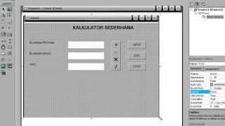 Kalkulator Sederhana menggunakan Visual Basic 60 [upl. by Ahseiuqal]