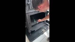 ALP SOBA SANAYİ EFE1 DÖKÜM ŞÖMİNE ODUN SOBASI İNCELEME  CAST İRON FİREPLACE STOVE OVERWİEW [upl. by Iramat412]