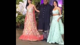 Jhanvi And Khushi Kapoor for Sonam anand Wedding Reception  Wedding Reception Ceremony [upl. by Oludoet]