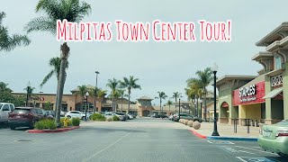 MILPITAS TOWN CENTER SHOPPING PLAZA PARKING LOT TOUR IN MILPITAS CALFORNIA BAY AREA [upl. by Scottie]