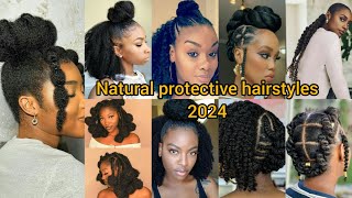 Stunning natural protective hairstyles 2024  Natural hairstyles for black women  Braids Hairstyles [upl. by Reiss65]