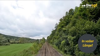 Führerstandsmitfahrt von Ulm nach Sigmaringen auf der Donautalbahn mit bwegt [upl. by Linetta]