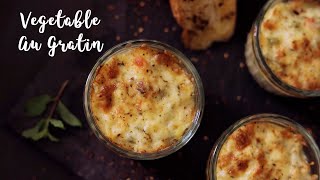 Vegetable Au Gratin  Baked Veg Au Gratin Recipe  Vegetable Cheesy Bake Recipes [upl. by Kliment]