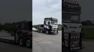 Scania super V8 truck exterior scania super truck interior heavy truck trailer beautiful truck🇸🇪❤👈❤🌹 [upl. by Assiran]