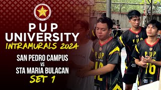 PUP University Intramurals • San Pedro Campus vs Sta Maria Bulacan • Set 1 [upl. by Yorker374]