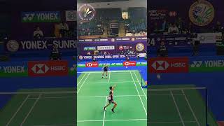 Cross court Smash😱🔥bwf badmintonlovers yonex badminton badmintonindonesia trending sports [upl. by Anisamoht]