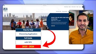 How To Fill The Chevening Scholarship Application 2025  Step by Step Guide [upl. by Lebazi]