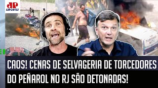 quotISSO É MUITO GRAVE cara E ME ESPANTA como a POLÍCIAquot SELVAGERIA de torcedores do Peñarol no RJ [upl. by Dolph]