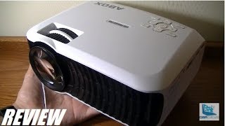 REVIEW ABOX T22 HD Mini LED Projector 2017 [upl. by Gemmell488]