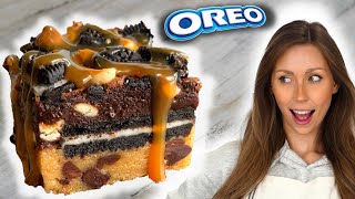 Easy Oreo Brookies So good [upl. by Idnod]