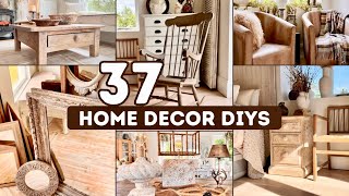 37 DIY HOME DECOR THRIFT FLIPS • HIGH END AFFORDABLE DECORATING IDEAS [upl. by Aratahs]