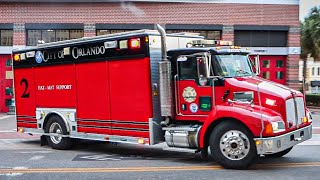 RARE Hazmat 2 amp Engine 101 Responding  Orlando Fire Dept [upl. by Goldia832]