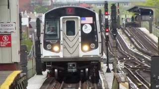 IND Culver Line R160A2 F Train at Ave XShell Road Coney Island Bound [upl. by Deeas32]