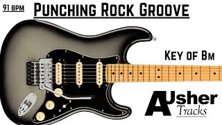 Punching Rock Groove Guitar Backing Track Jam in B minor [upl. by Yztim886]