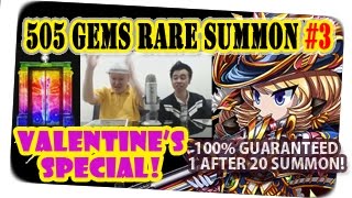 Valentine Special 505 Gems Rare Summon For Ravenna amp Randolph Brave Frontier Global With Milko 3 [upl. by Servetnick]