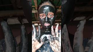 Charcoal face mask 🖤 shorts charcoal face mask Munmunkonai youtubeshorts like comment share [upl. by Risteau]