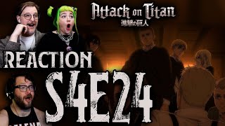 DONT do it Armin  Attack on Titan S4x24 Reaction [upl. by Domini]