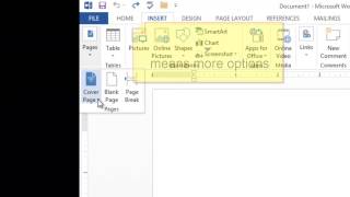 Word 2013 Cover PageHeaders [upl. by Lammaj]