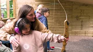 Mendip activity centre archery [upl. by Kcirdek]