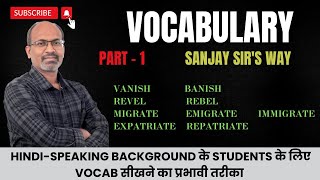 Vocabulary Sanjay Sirs Way Part  1  Competitive English [upl. by Enitsirhk]