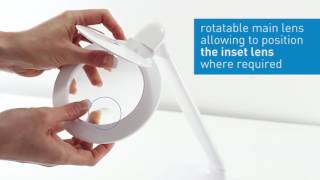 Daylight HALO LED Table Magnifier compact and portable LED Lamp [upl. by Edson]