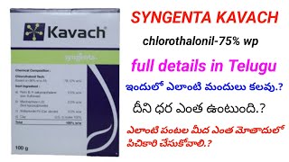 syngenta kavach full details in telugu  chlorothalonil 75  syngenta kavach  best fungicides [upl. by Allis697]