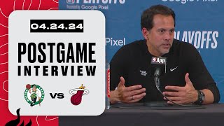 Erik Spoelstra Postgame Interview  Boston Celtics vs Miami HEAT  April 24 2024 [upl. by Alphonse357]