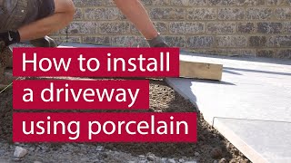 How To Lay Porcelain Paving For Driveways [upl. by Nylarahs]