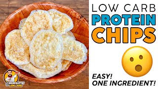 EASY amp CRISPY Low Carb CHIPS š® VIRAL Keto Protein CRISPS Recipe [upl. by Airbmac]