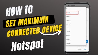 How to Limit number of connected devices to your Hotspot  Set Maximum connected devices [upl. by Wolfy650]