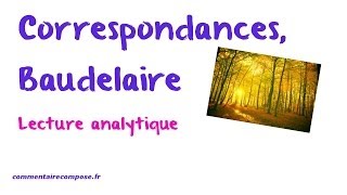 correspondances baudelaire analyse [upl. by Anirtruc]